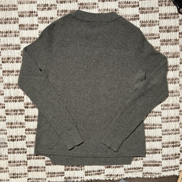 White + Warren 100% Cashmere Sweater Size Small Crewneck Henley Waffle Soft Knit - Picture 2 of 9